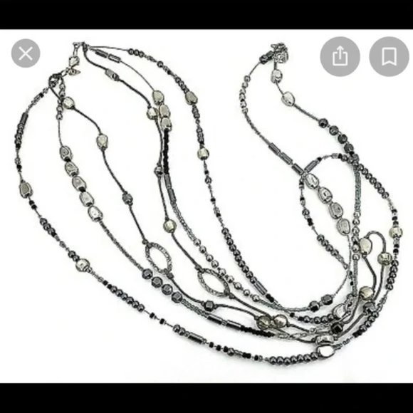 Silpada Dewdrops Hematite, Glass and Sterling Silver Necklace N2097 - Picture 4 of 4